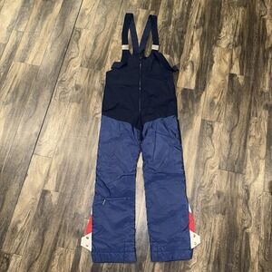 Vintage Killy Blue Ski Bibs Red & White Accents Buttons Zip Size 34W X 30 Inseam